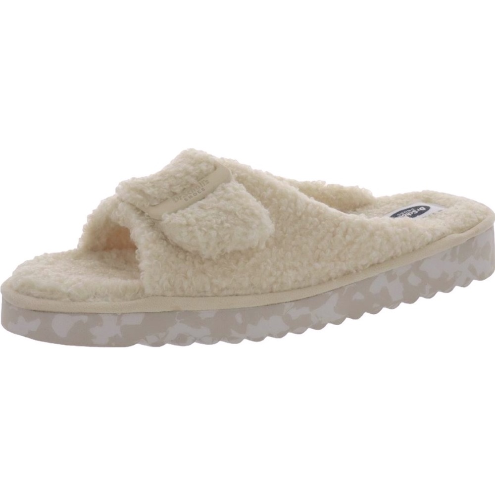 ๐ Dr. Scholl's Staycay OG White Faux Fur Sherpa Slide Sandals Slippers, Size 6 - Picture 8 of 13